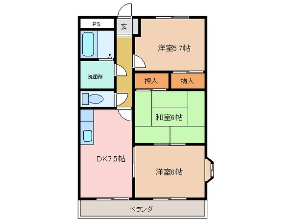 川原町駅 徒歩17分 1階の物件間取画像